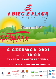1Bieg z flagą - plakat